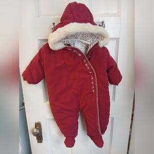 0-3m Snowsuit Baby Infant Outdoor Clothing Winter Floral Flowers